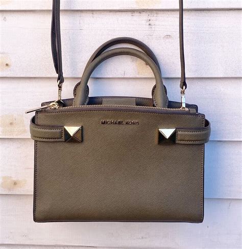 michael kors karla satchel small in green|MICHAEL KORS KARLA Small EW Satchel 35T8GKGS1L, Bag.